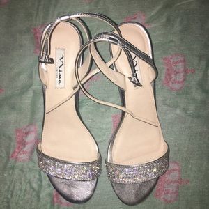 Nina NYC Rhinestone Wedge Heels